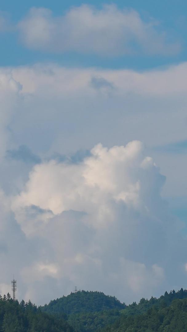 延迟摄影天空蓝天白云棉花糖云自然景观素材视频的预览图
