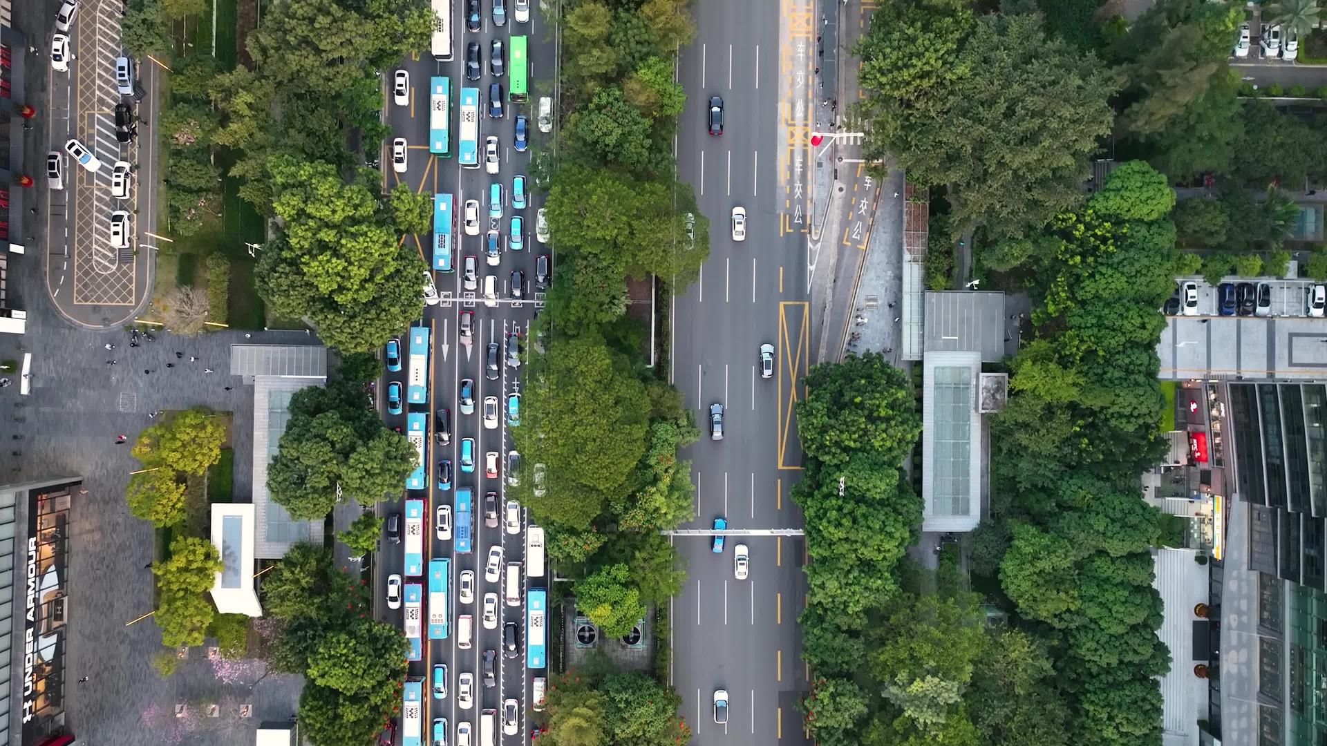万物互联交通智慧城市素材道路交通航拍视频的预览图