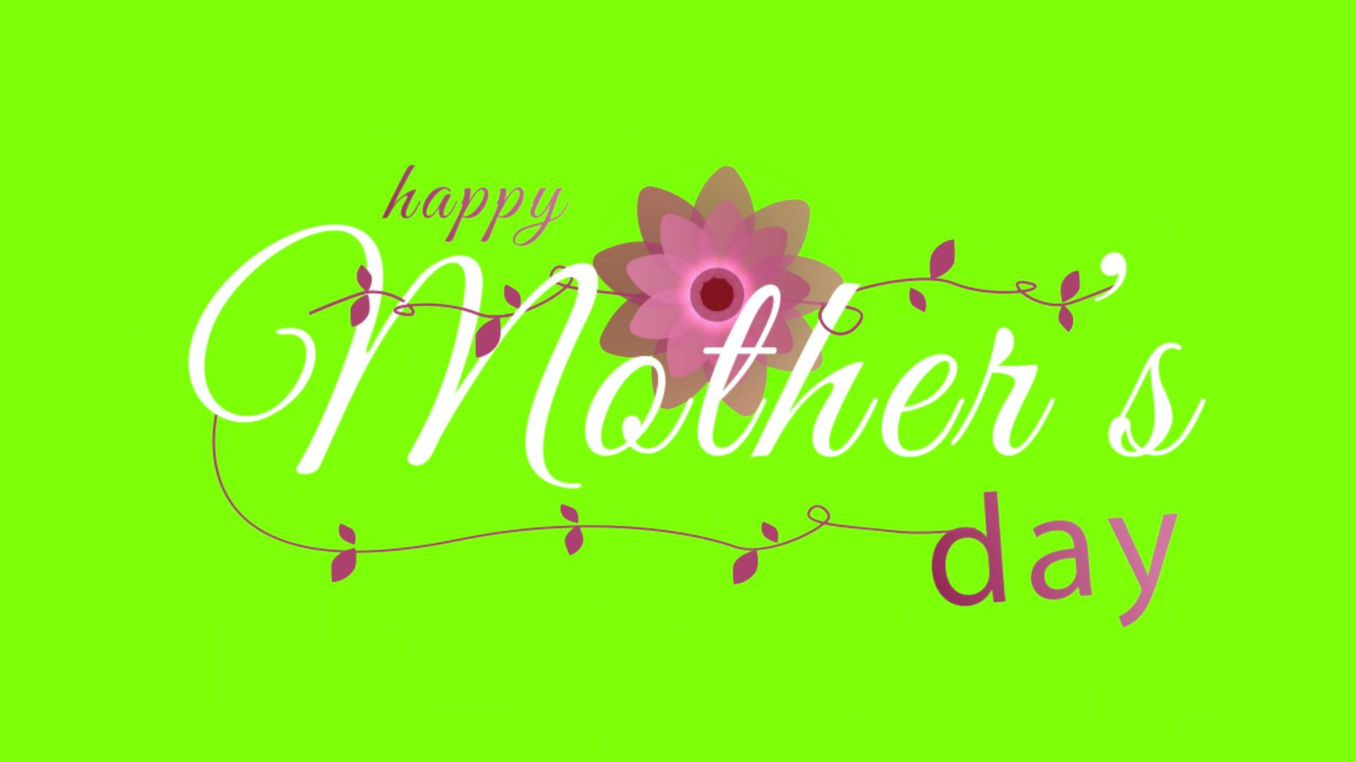 快乐的绿色屏幕母亲日视频的预览图