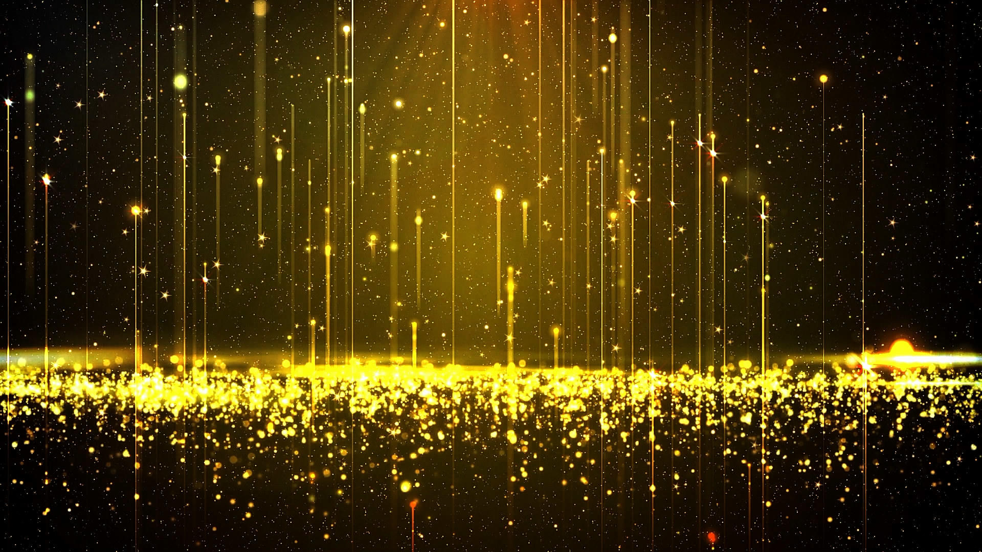 金色粒子雨线条动画背景视频的预览图