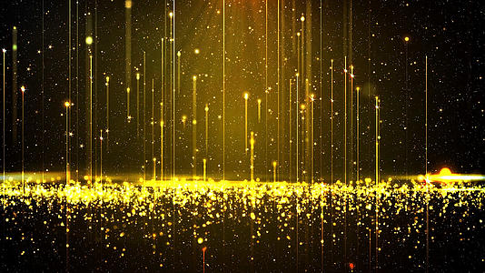 金色粒子雨线条动画背景视频的预览图