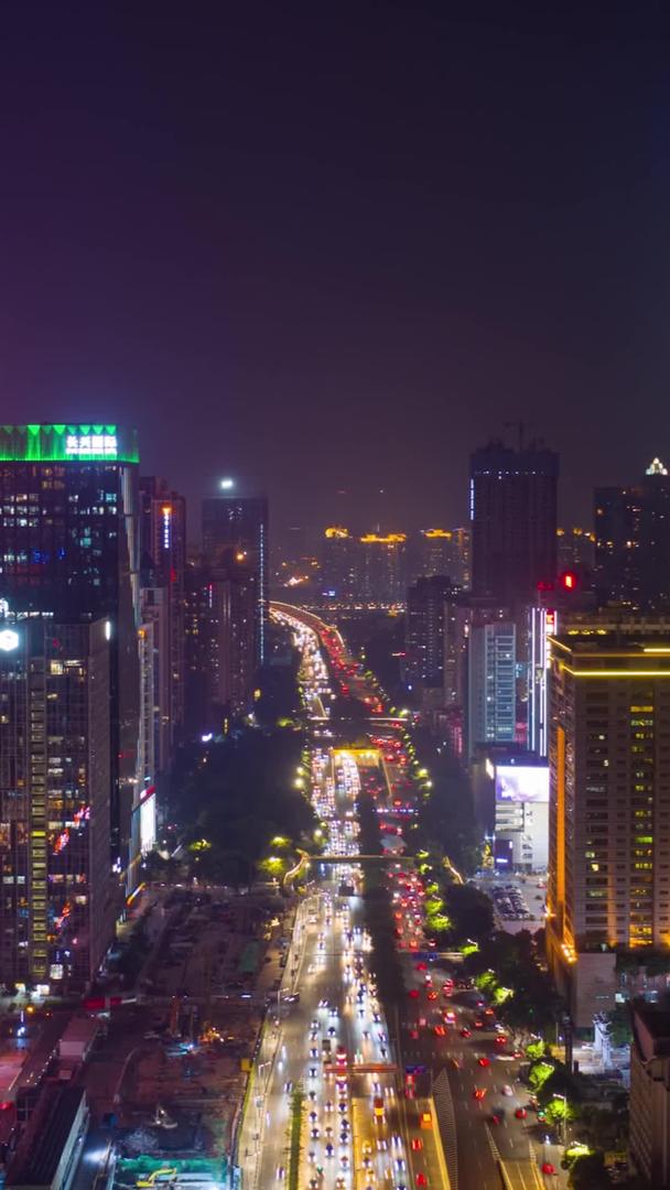 延迟广州中山立交城市交通夜景视频的预览图
