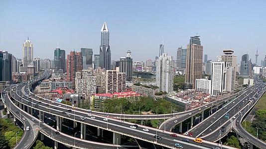 上海延安路高架桥延时视频视频的预览图