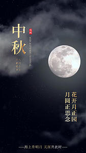 中秋节美丽的月亮视频海报视频的预览图