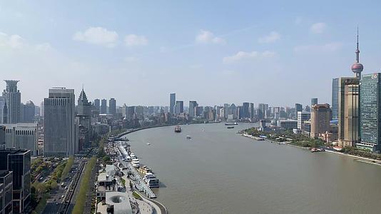 上海外滩陆家嘴城市风光延时视频视频的预览图