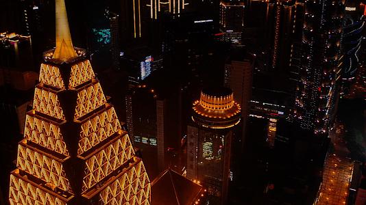 重庆时代广场纽约大厦夜景 视频的预览图