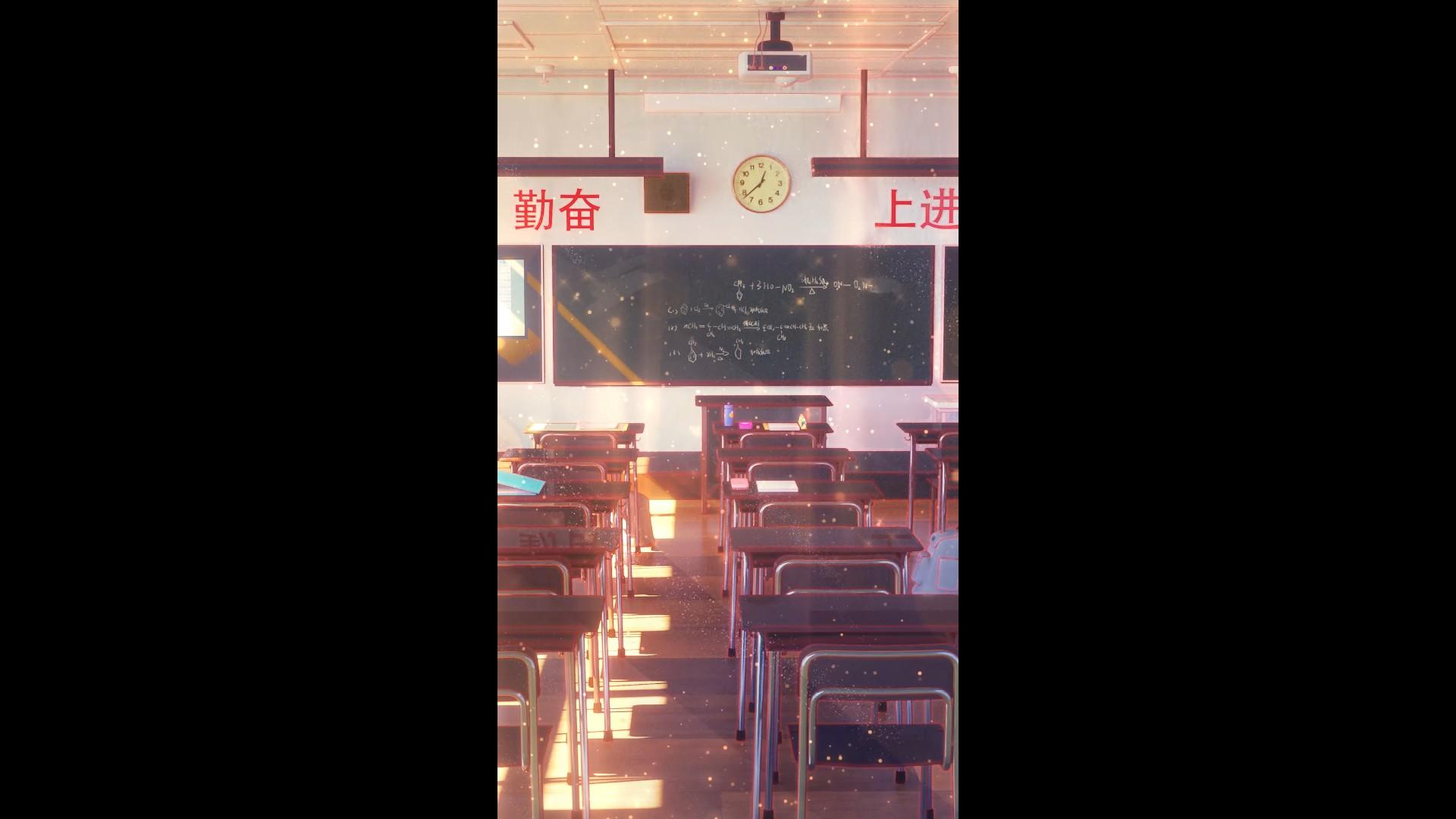 学校教室粒子唯美回忆背景视频的预览图
