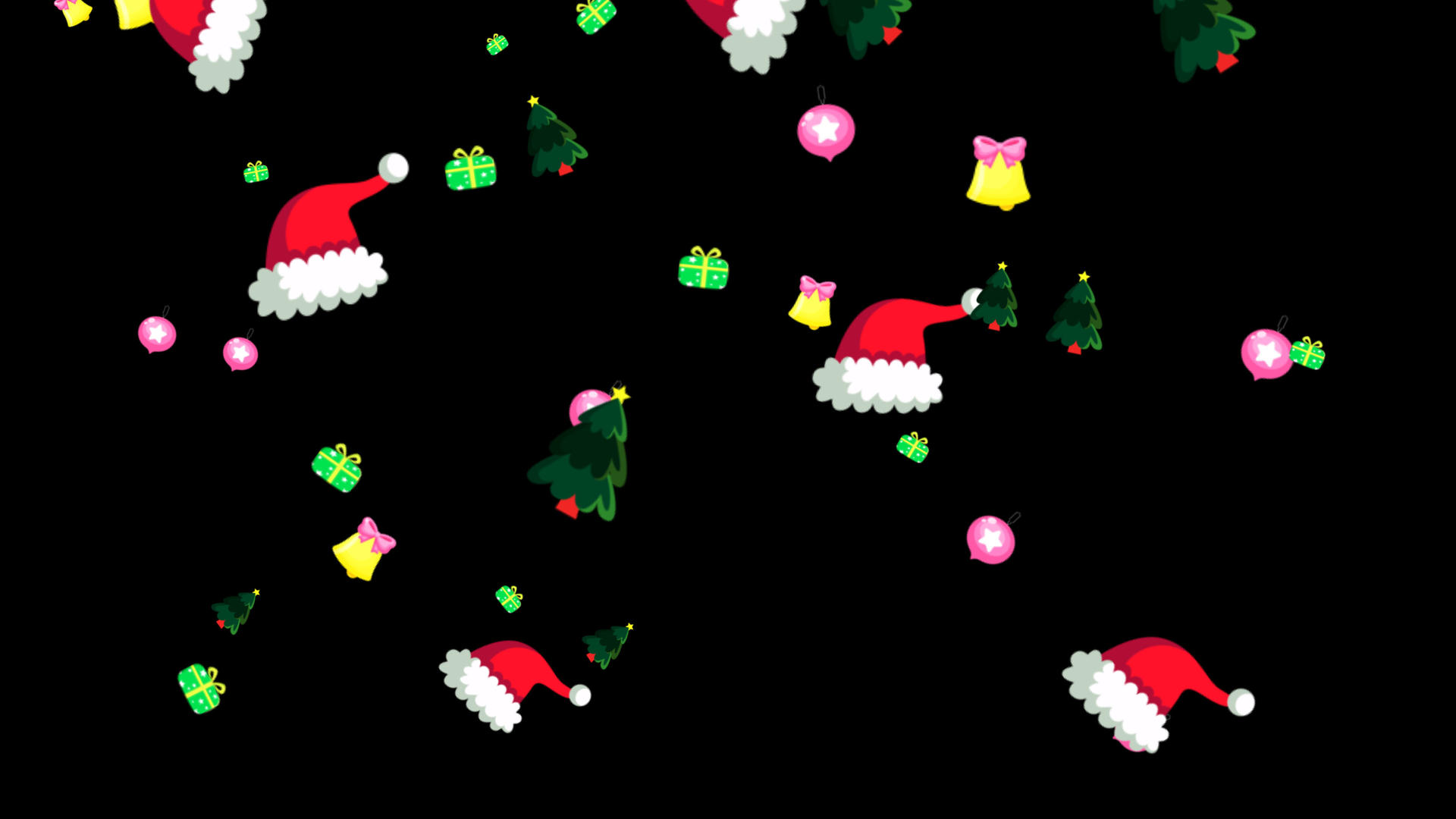 圣诞节圣诞帽带通道小元素视频的预览图