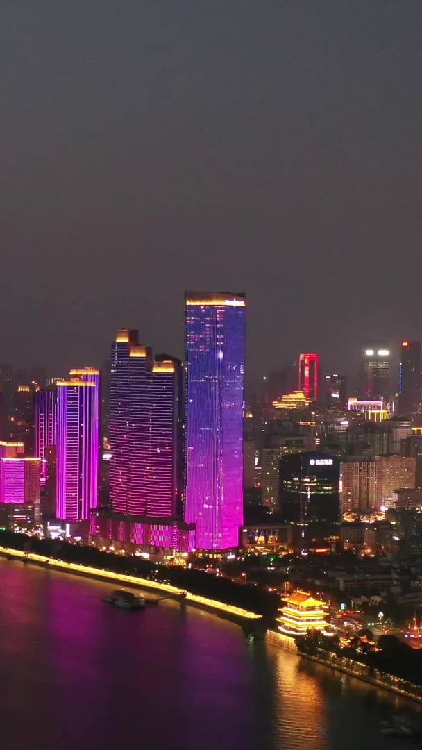 长沙城市夜景航拍视频视频的预览图