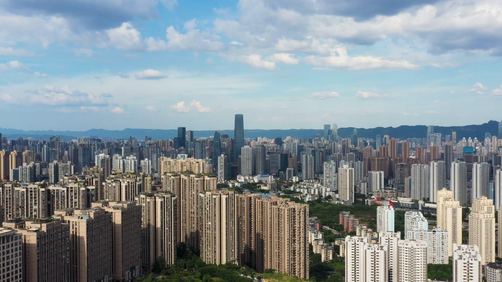 4K重庆主城区全景航拍视频的预览图