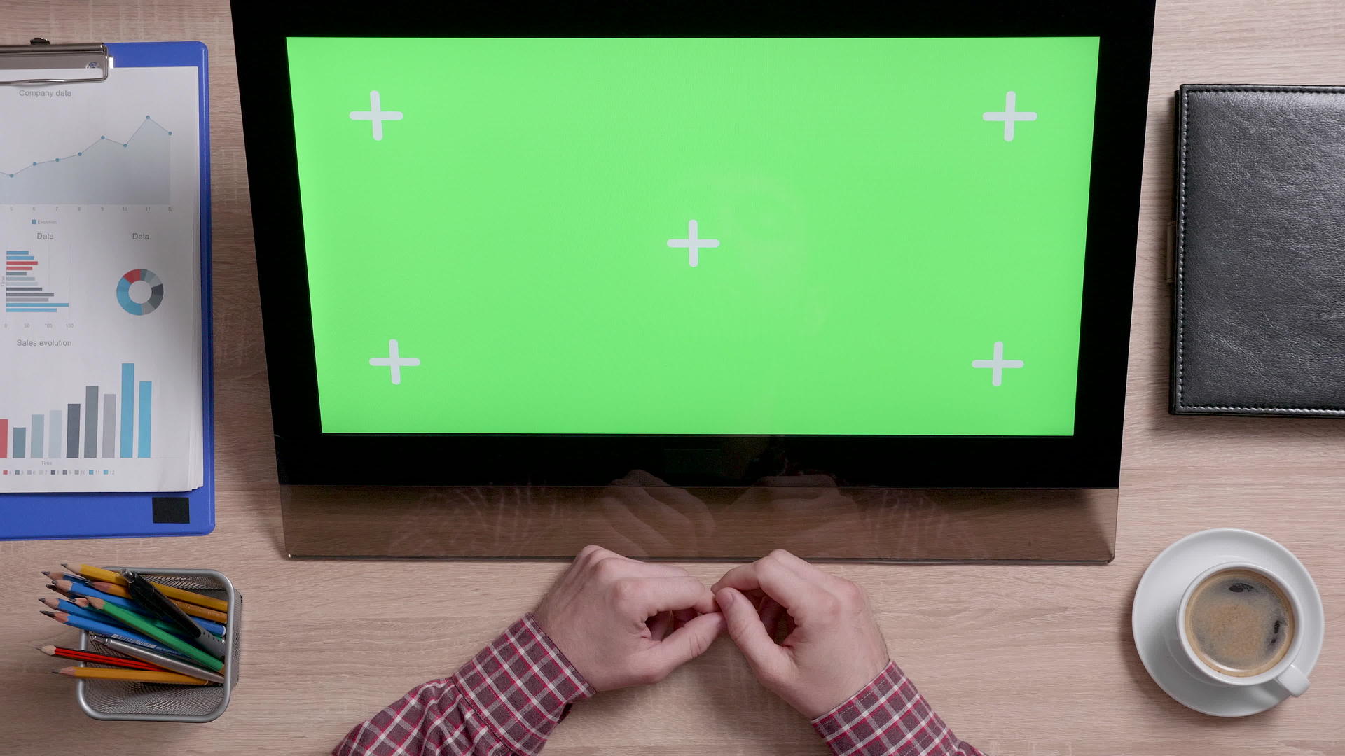 绿屏触摸显示器底部边缘部边缘视频的预览图