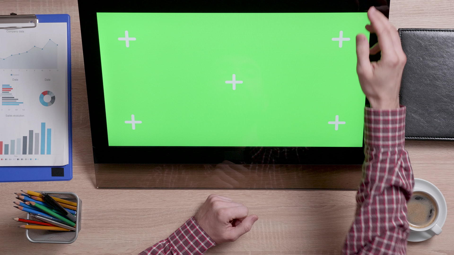 绿色屏幕触摸显示器左左边缘视频的预览图