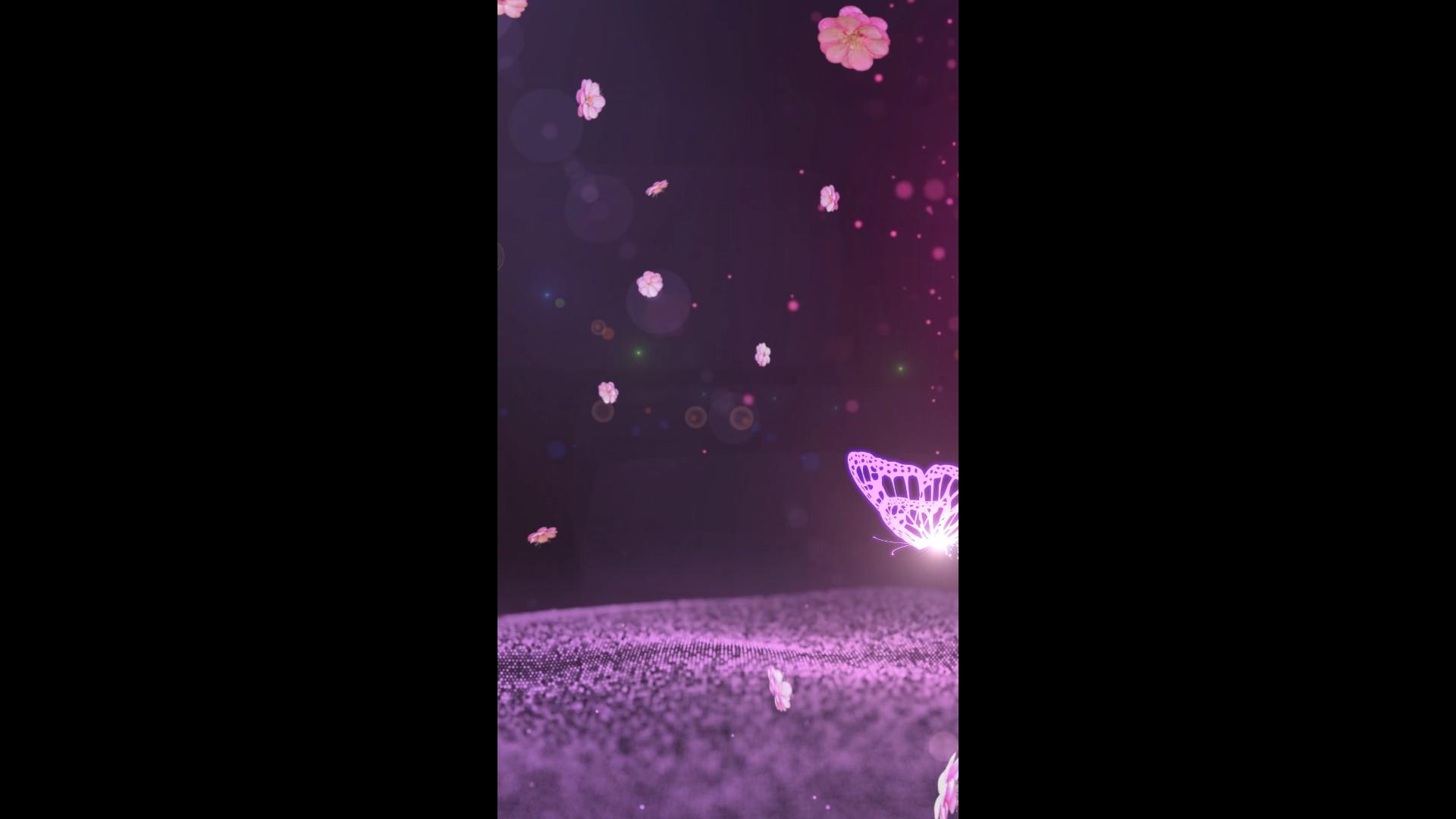 唯美梦幻紫色粒子光线相册背景视频的预览图