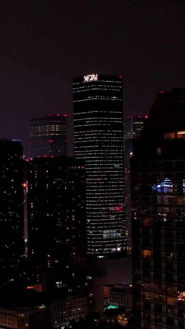 成都市天府中心城市夜景航拍视频视频的预览图