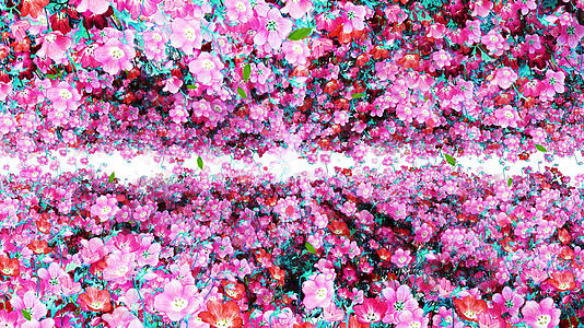 4K唯美的花丛穿梭背景素材视频的预览图