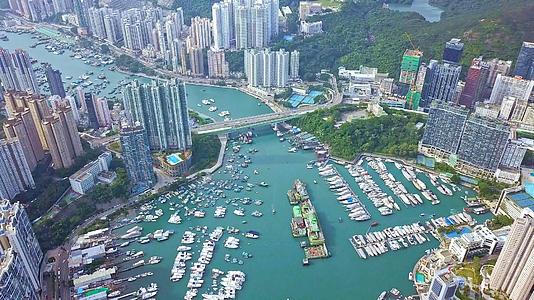 香港航拍城市风光视频的预览图