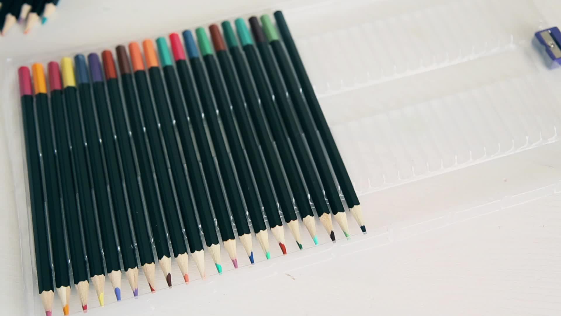 彩色石墨铅笔的分类和报告视频的预览图