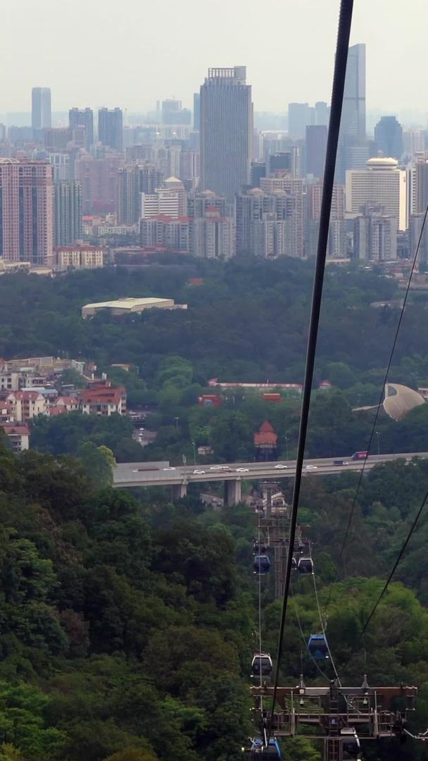 广州建筑实拍缆车窗外广州视频的预览图
