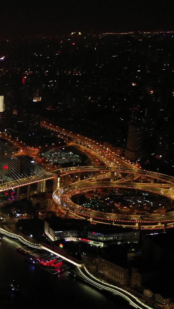 【城市宣传片】上海航拍南浦大桥夜景集合视频的预览图