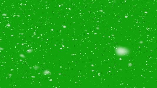 下雪绿幕抠像特效素材剪映视频的预览图