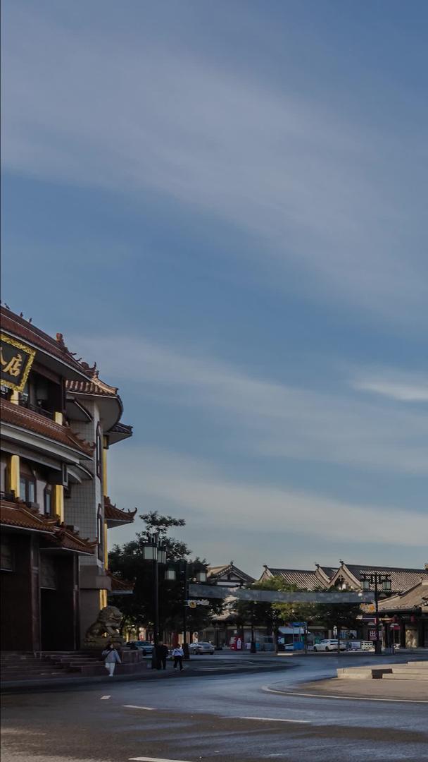 山西省大同老城区历史文化建筑四牌楼延时视频视频的预览图