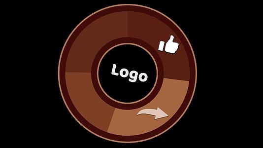 订阅和喜欢社交媒体图标和咖啡声音的动画和通知按钮视频的预览图