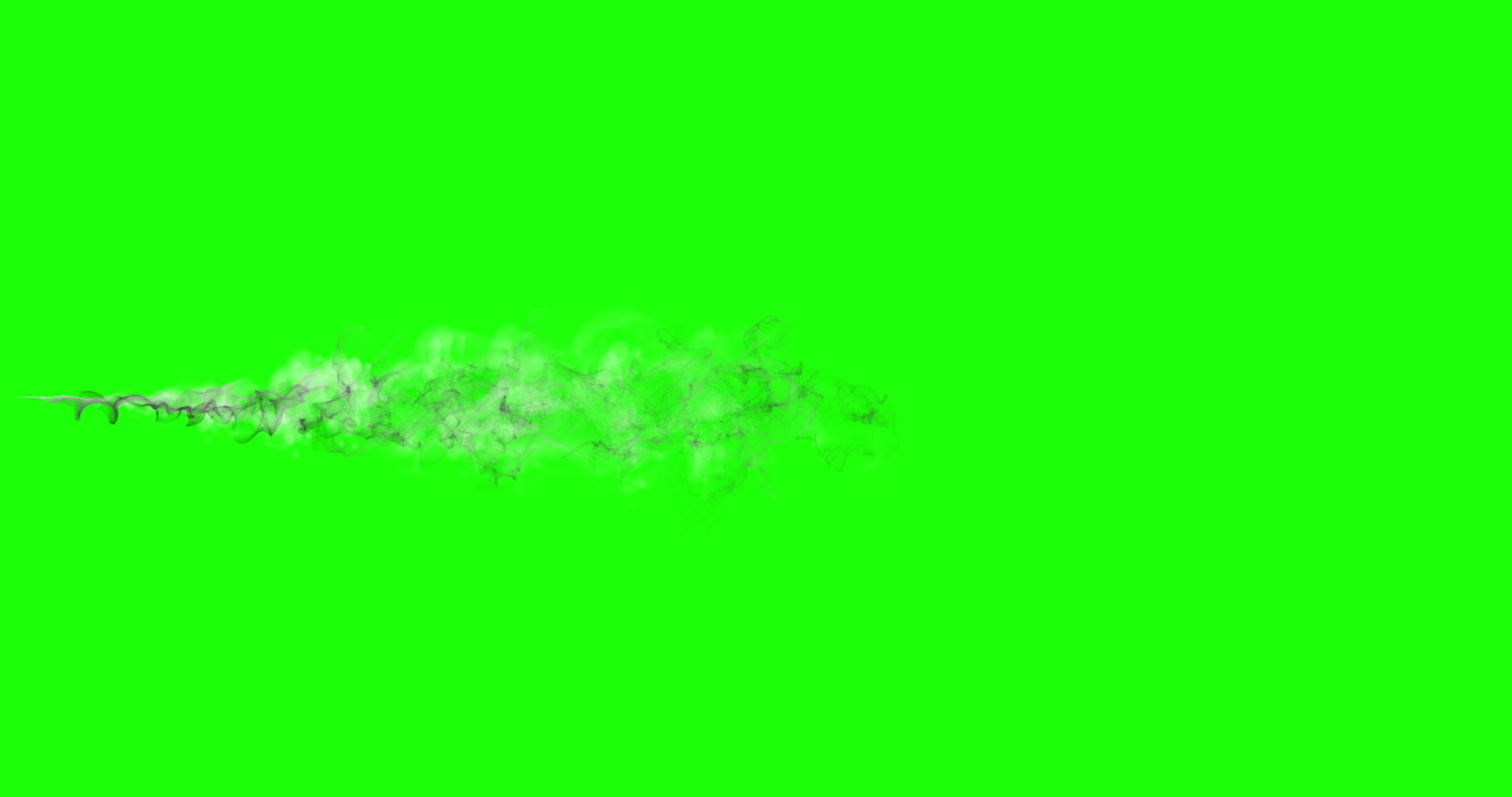 在绿色背景下烟云或蒸汽运动动画视频的预览图