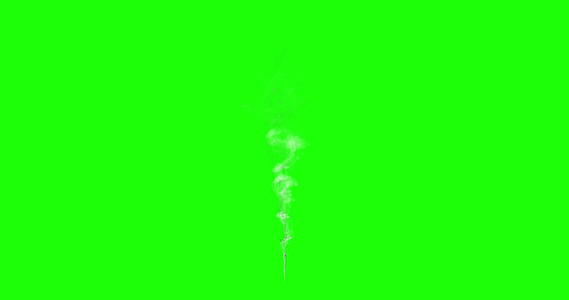 在绿色背景下烟云或蒸汽运动动画视频的预览图