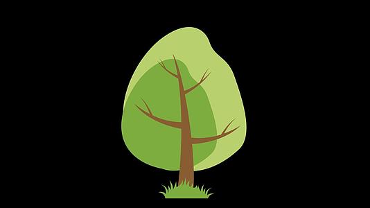 mg动态景观绿树生长视频素材视频的预览图