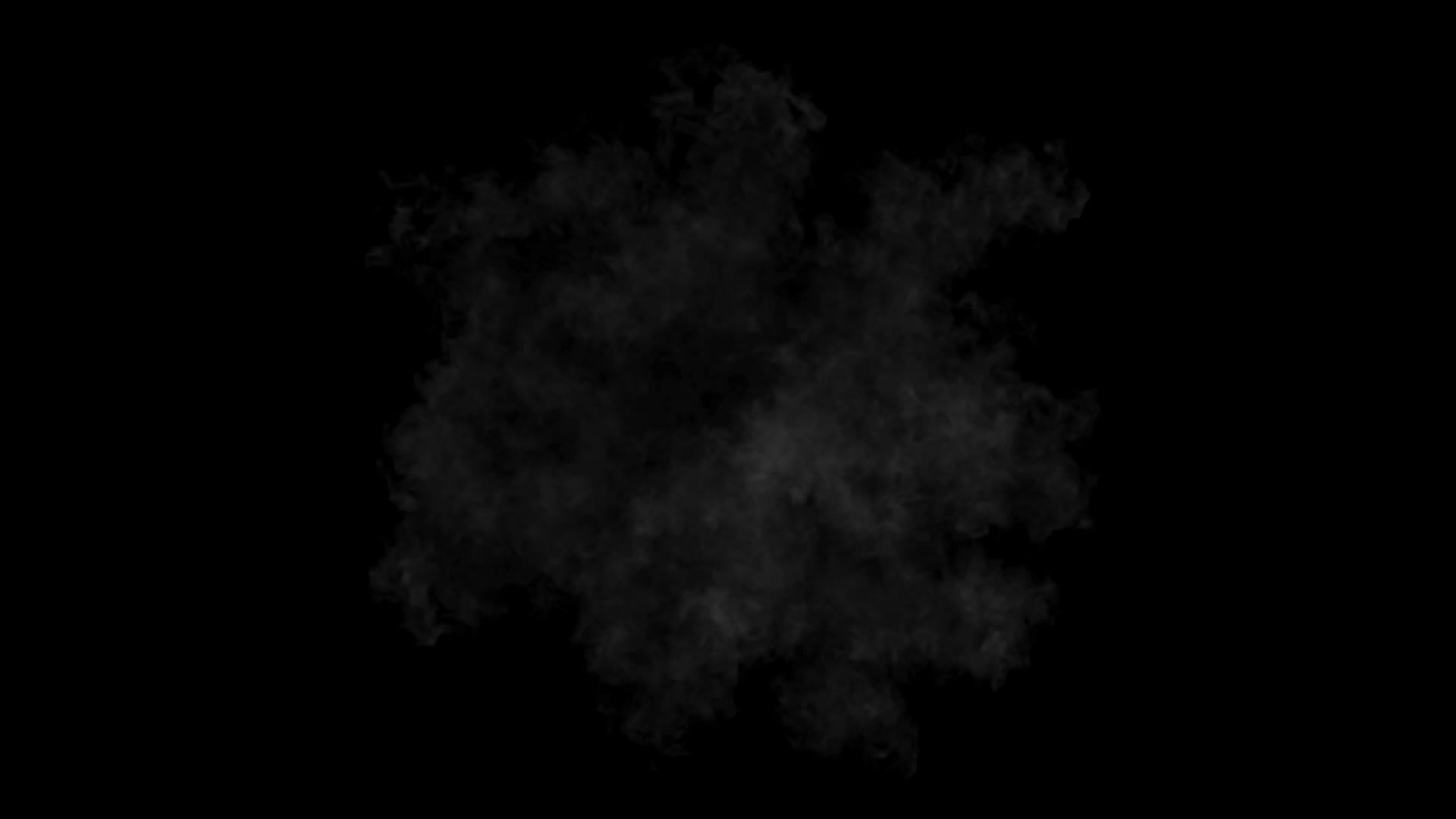 烟云爆炸的黑色背景hd视频的预览图