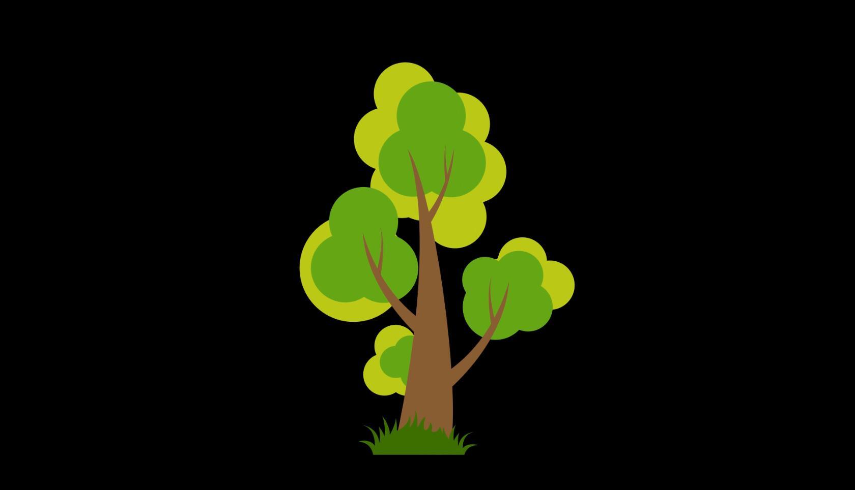 mg动态双色绿树生长视频素材视频的预览图