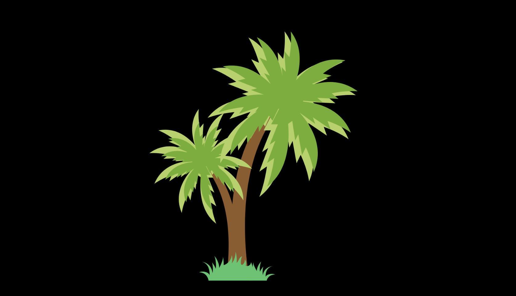 mg动态椰树生长视频素材视频的预览图