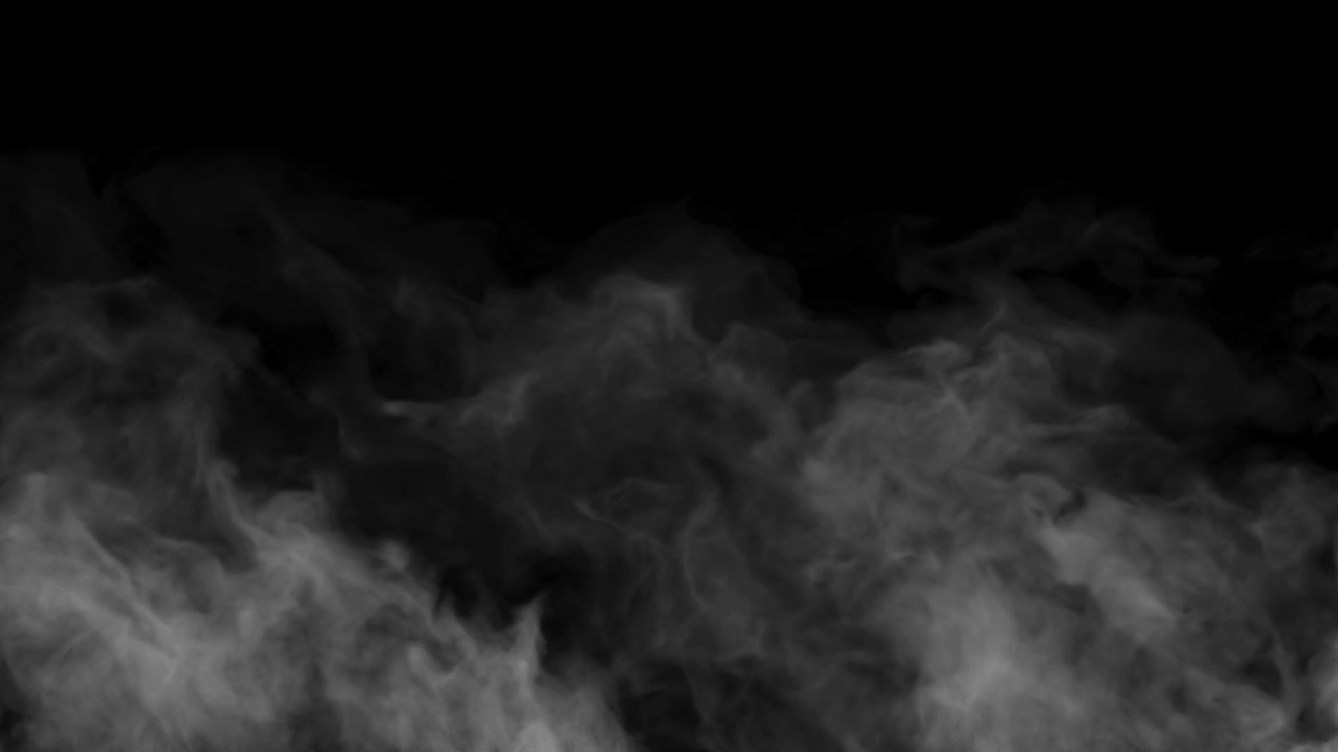 在黑暗的背景下烟雾的抽象云慢慢地抽出烟雾视频的预览图
