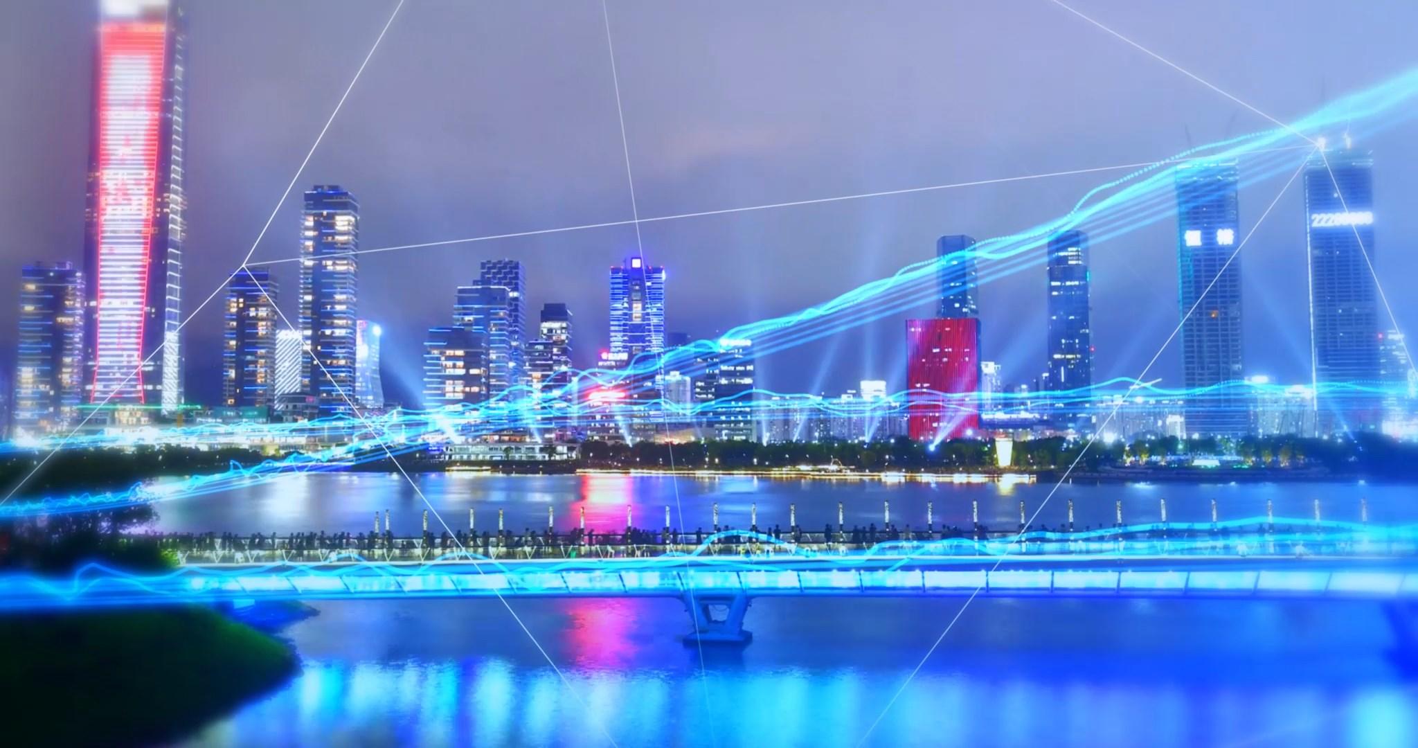 互联网科技城市智慧城市素材视频的预览图