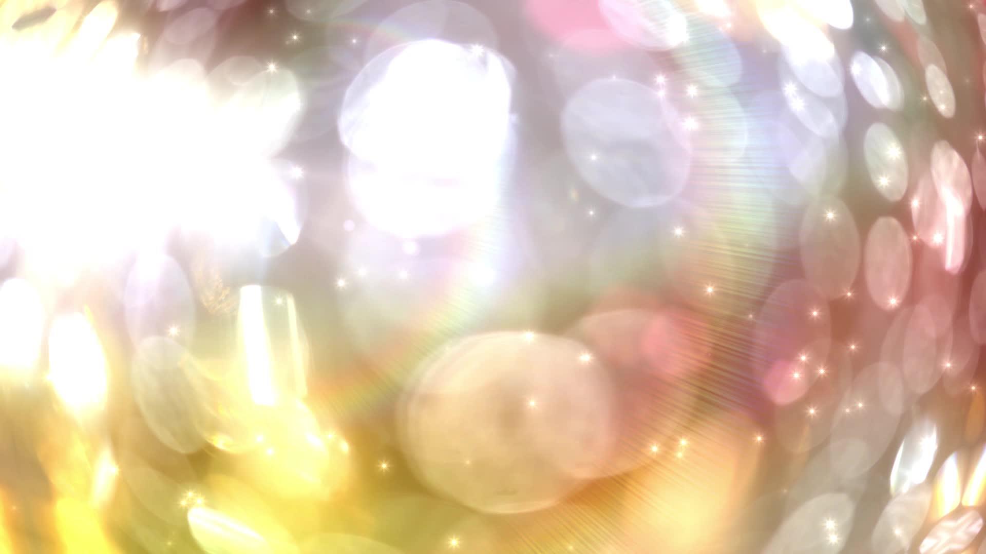 抽象背景由bokeh由火花组成的球体运动视频的预览图