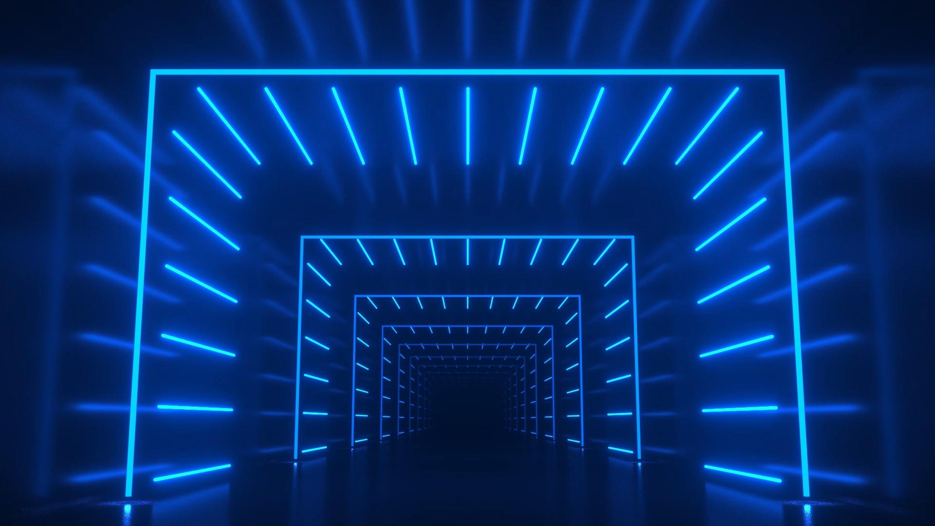 科技空间隧道灯光穿梭循环动画视频的预览图