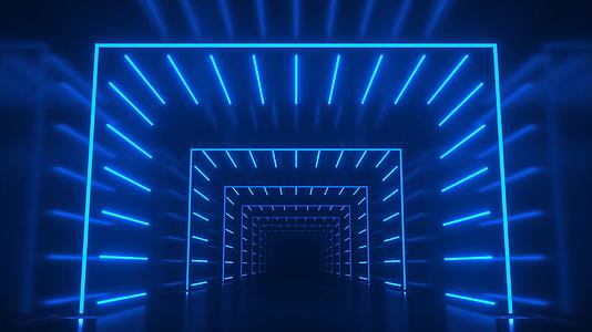 科技空间隧道灯光穿梭循环动画视频的预览图