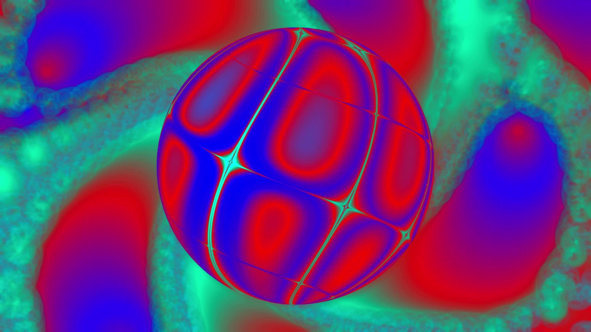 抽象的红色和明亮的背景与旋转球视频的预览图