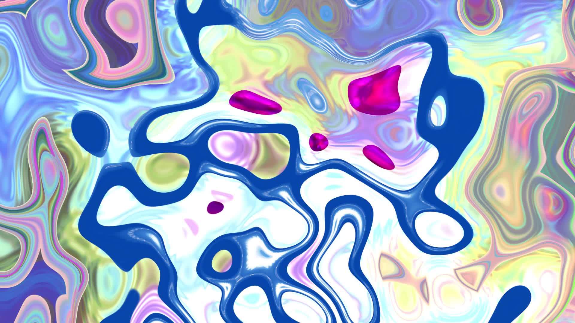 抽象的多色背景与变形泡沫视频的预览图