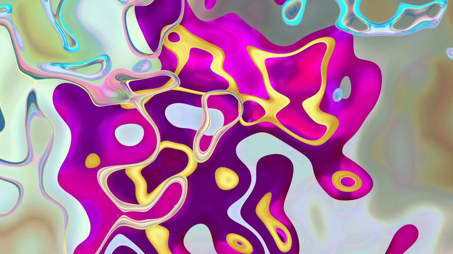 抽象的多色背景与变形泡沫视频的预览图