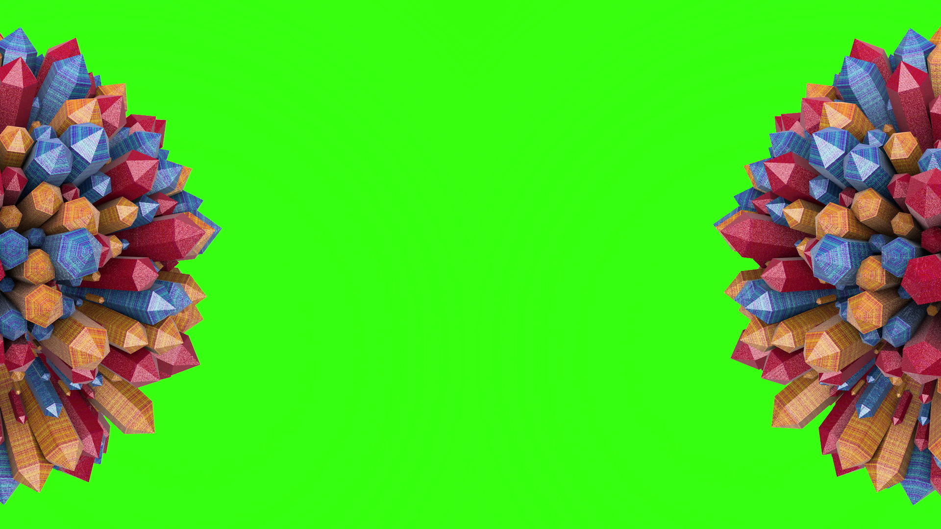 蓝色和红色水晶的外观变化动画A视频的预览图
