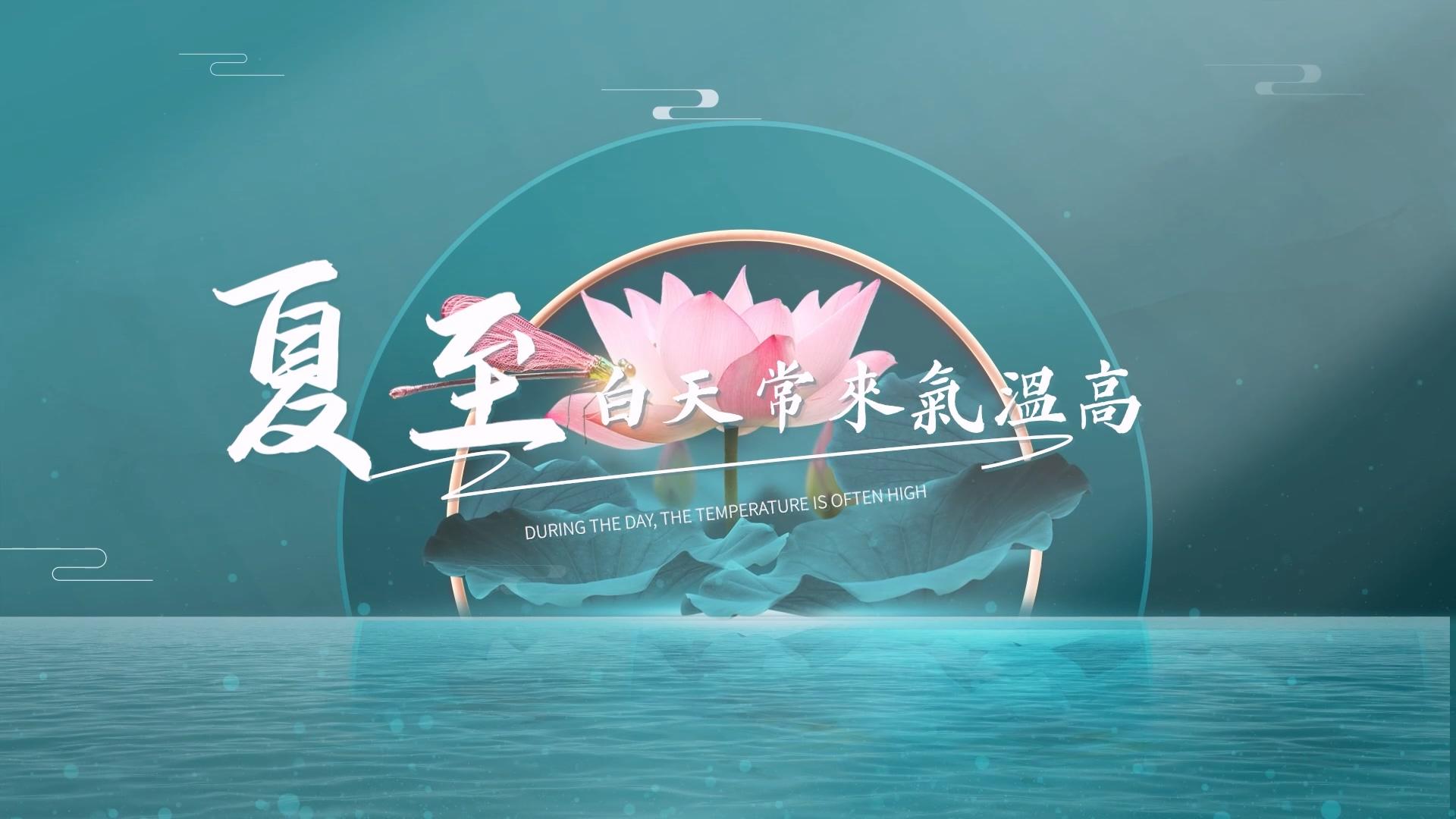 简洁的夏至节气片头展示PR模板视频的预览图