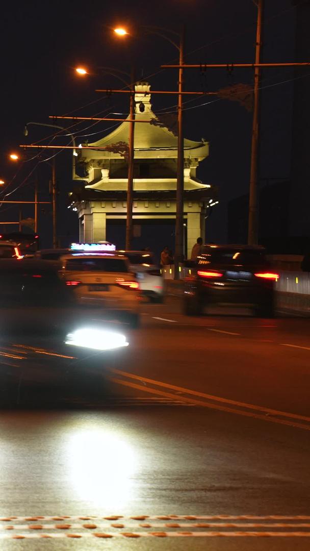 城市夜景灯光交通道路交通流量材料视频的预览图