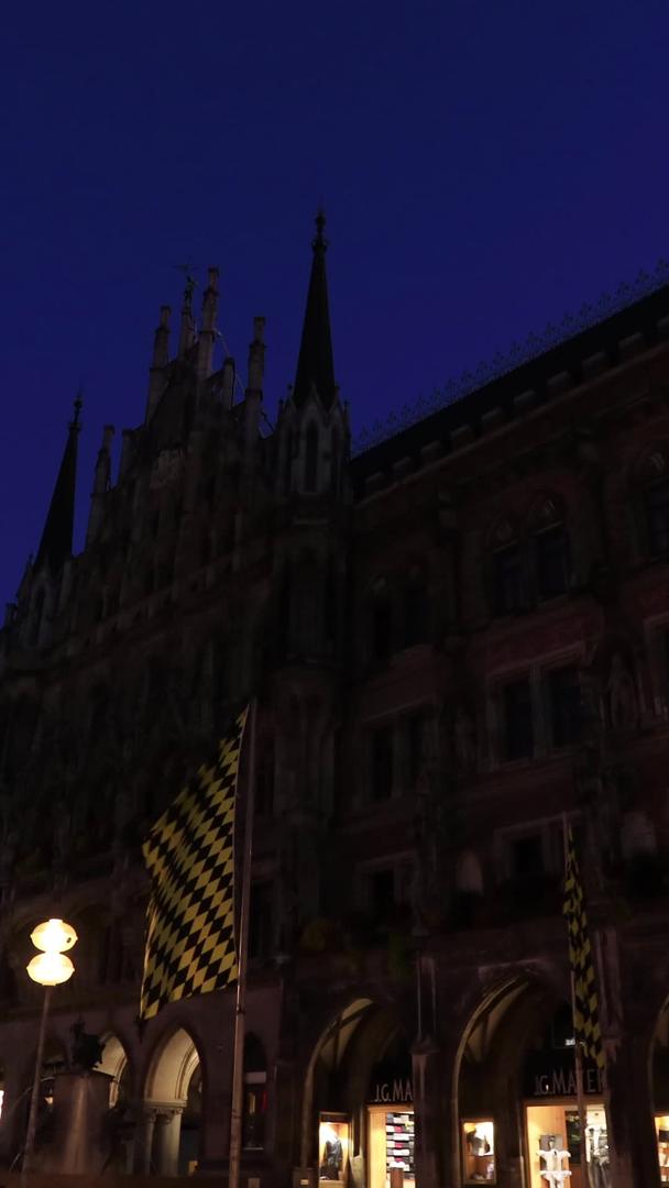 慕尼黑旅游景点主教堂欧洲德国旅游名城夜景延时视频视频的预览图