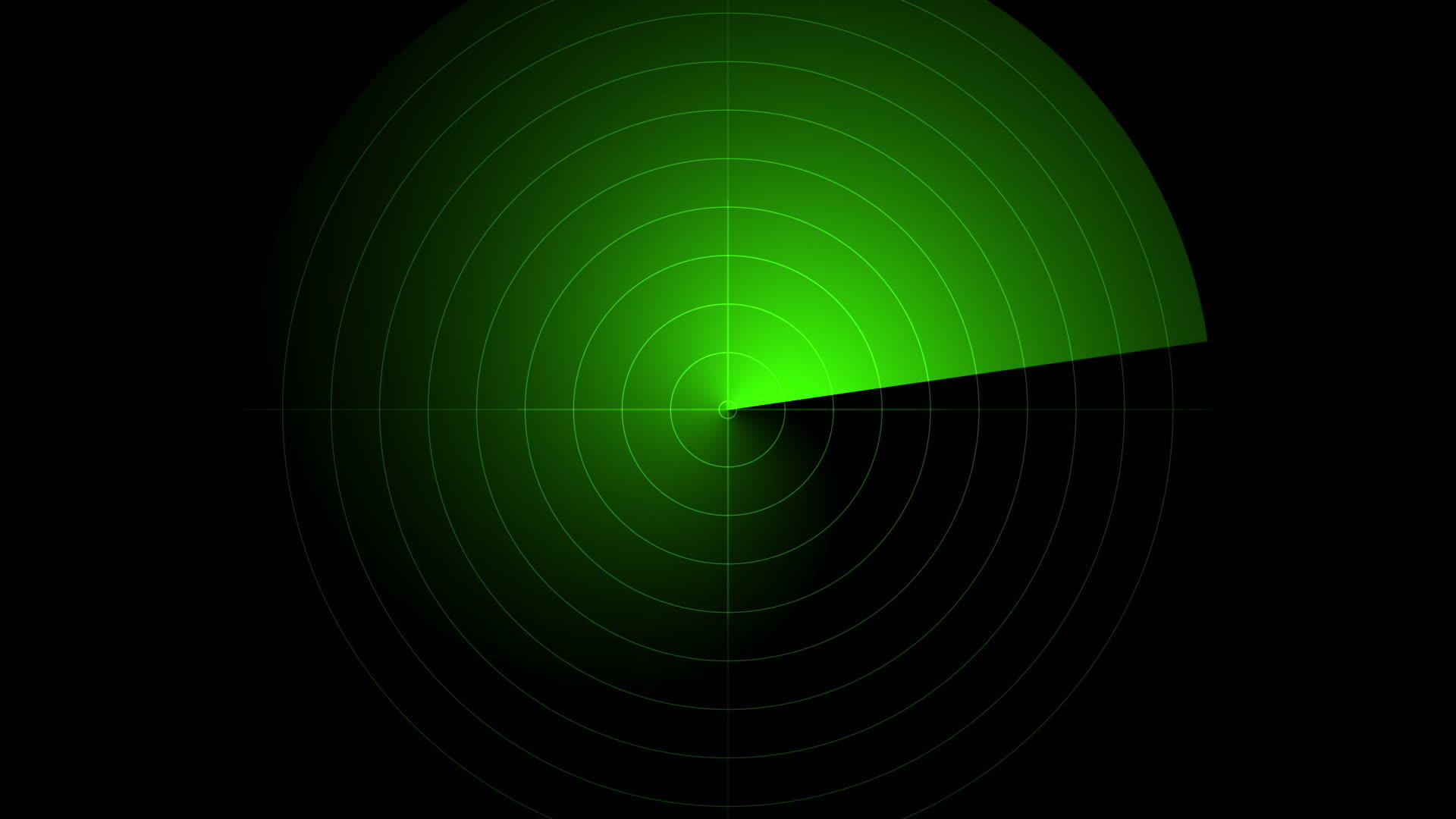 绿色雷达屏幕显示动画视频的预览图