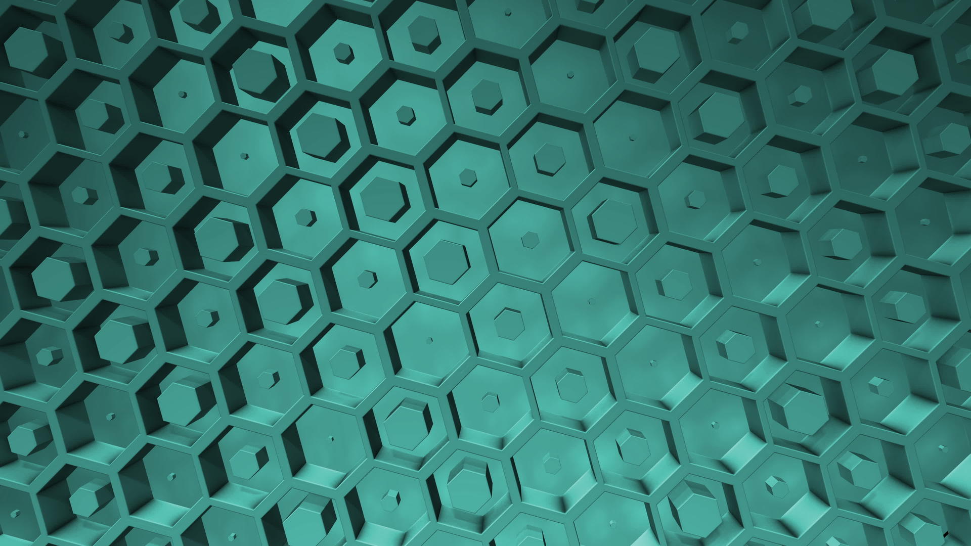 抽象六边形背景在绿宝石商业背景框中随机移动3D可循环视频的预览图