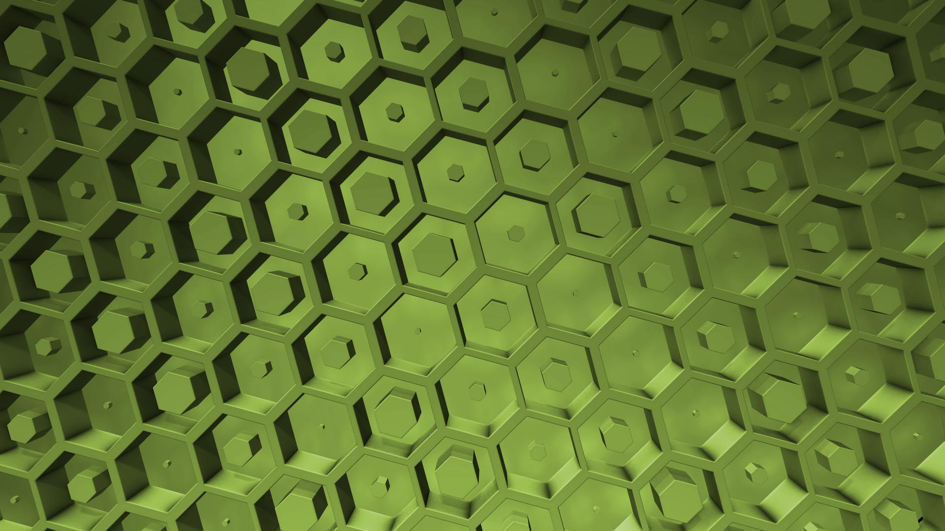 抽象六边形背景在绿色商业背景框中随机移动3D可循环视频的预览图