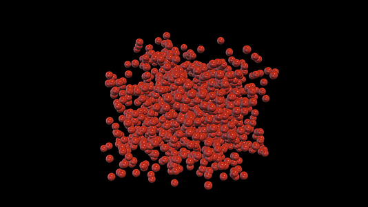 3D红球以阿尔法频道飞向摄像视频的预览图