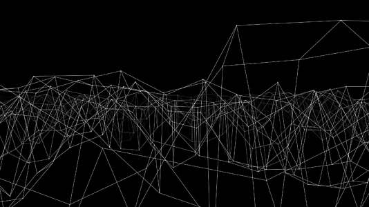 抽象白线背景黑色背景粘合3D动画视频的预览图