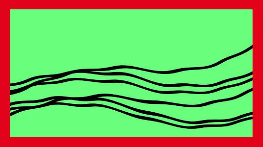 红色框架绿色屏幕上的黑线波动画视频的预览图